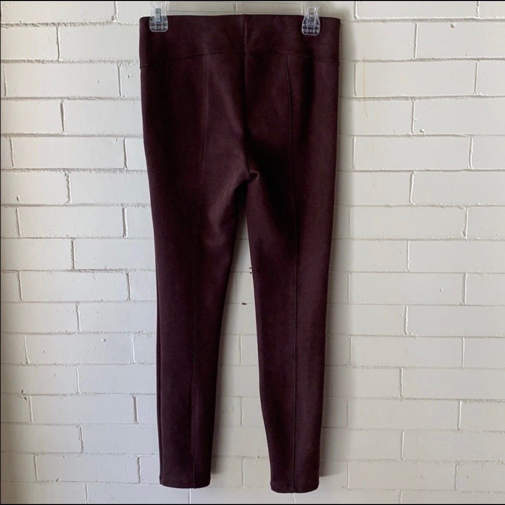 Anthropologie Faux suede leggings zipper bottom - Picture 4 of 8